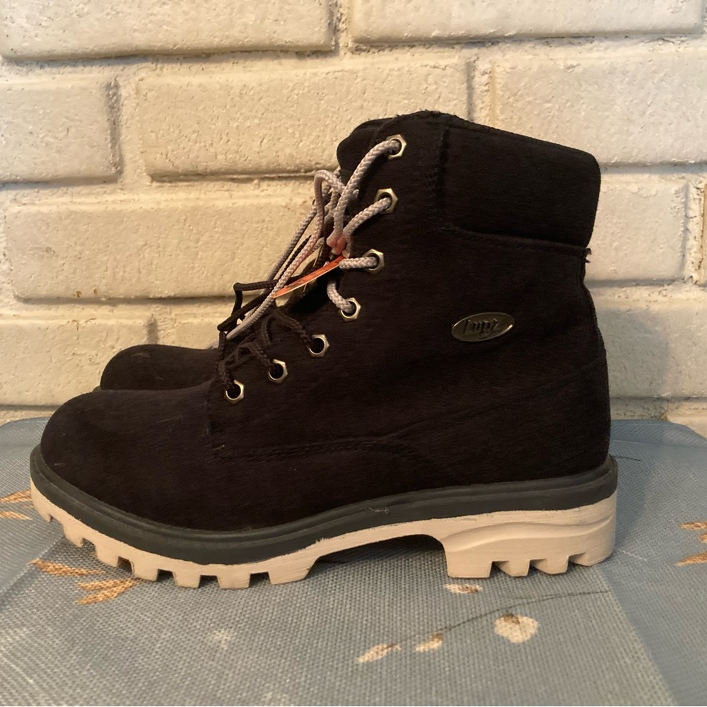 Women's Lugz Memory Foam Navy Blue Faux Suede Boots - Picture 3 of 11